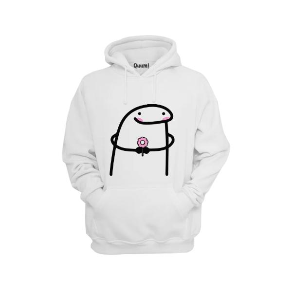 Sudadera Unisex Trazo Sticker, Monito Blanco #41 (Todas las tallas)