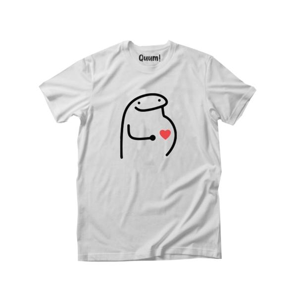 Playera Unisex Trazo Sticker, Monito Blanco #29 (Todas las tallas)