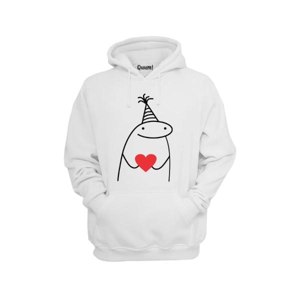Sudadera Unisex Trazo Sticker, Monito Blanco #29 (Todas las tallas)
