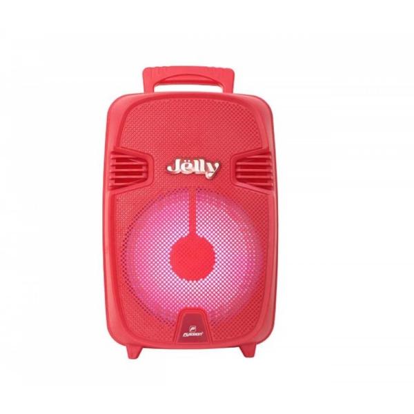 Bafle Amplificado 8" RECARGABLE BT/FM/USB/MICRO SD/ LUZ LED/ TWS/ AUDIO Color Rojo