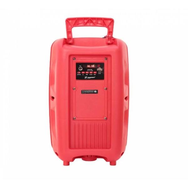Bafle Amplificado 8" RECARGABLE BT/FM/USB/MICRO SD/ LUZ LED/ TWS/ AUDIO Color Rojo