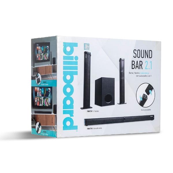 Barra de Sonido 2.1 Con Subwoofer 2 en 1 Billboard 