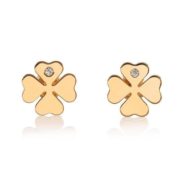 Aretes de oro 14K Mujer broquel Mariposas con oro amarillo y circonias | GIALLO