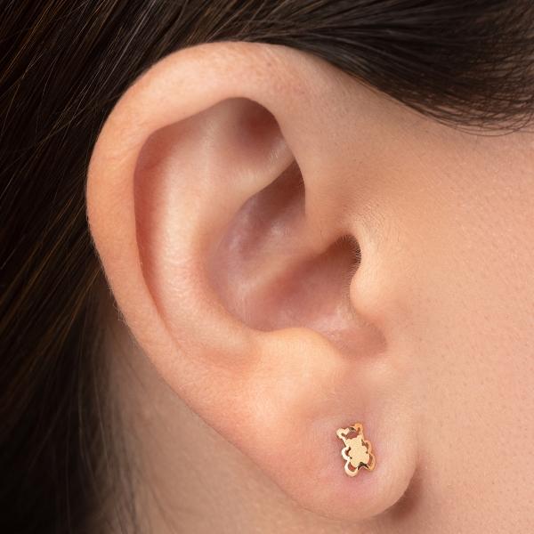Aretes de Oro 14K Mujer broquel Osos oro amarillo brillante y oro amarillo mate | GIALLO