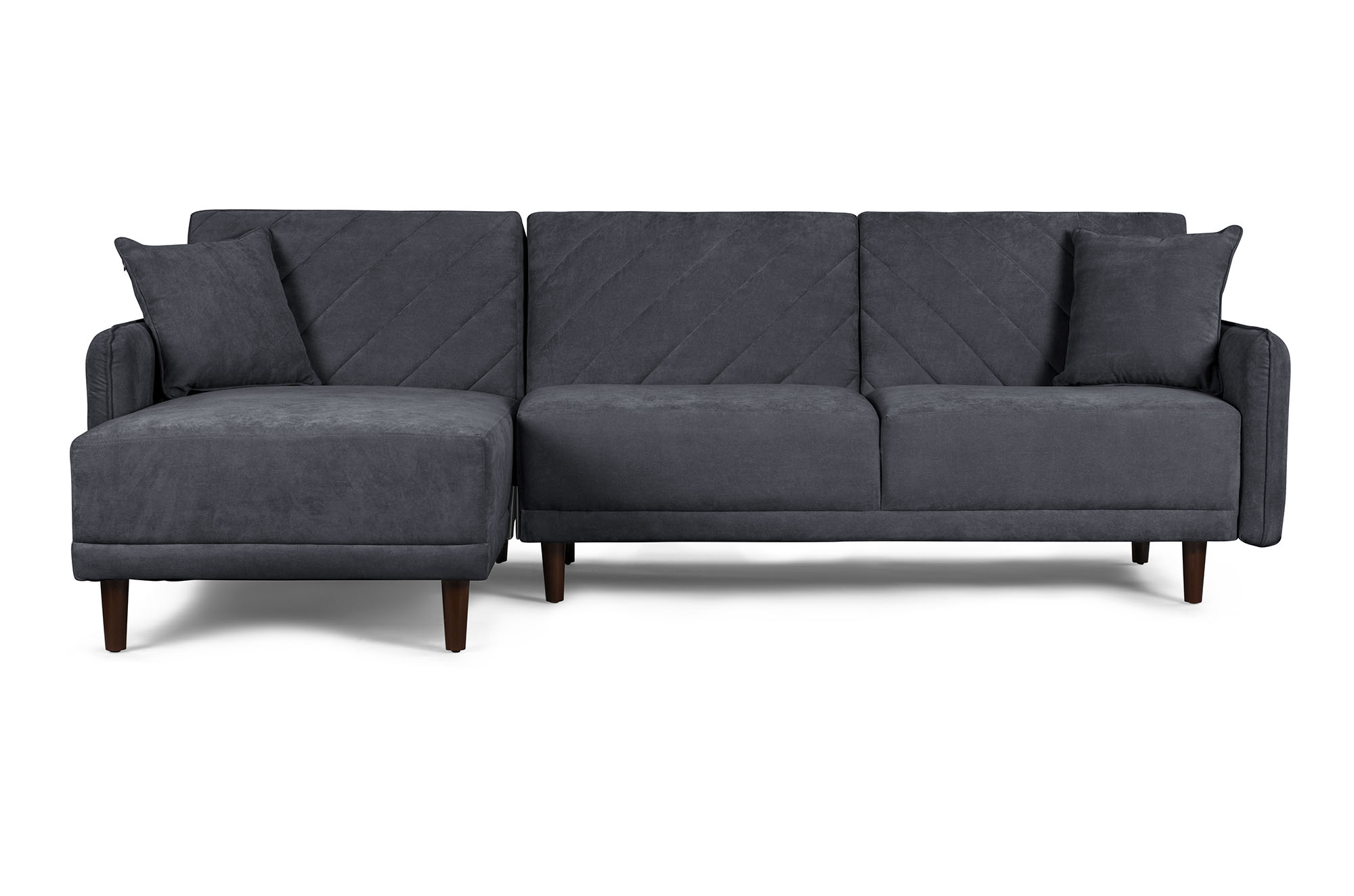 Sala Modular Cosmo Gris Oxford Makora Beehive Memory Foam de velvet