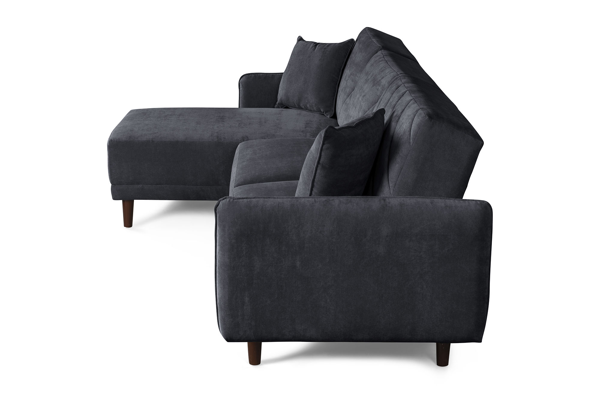 Sala Modular Cosmo Gris Oxford Makora Beehive Memory Foam de velvet