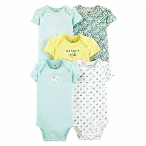 Set de 5 Pañaleros Ropa de bebe Niño Niña Algodón Suave