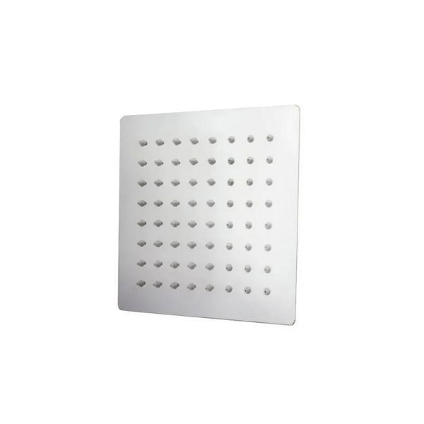 Regadera Cuadrada Tipo Lluvia Acero Inoxidable 20 X 20cm