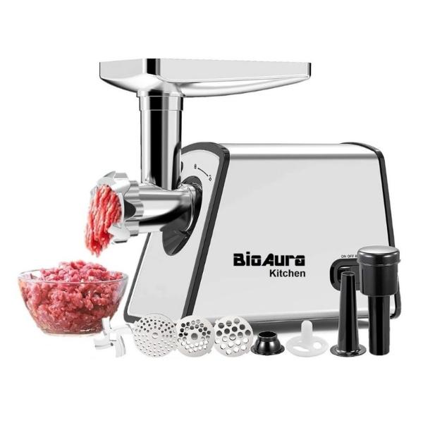 Molino Carne Electrico Con Embutidor Kubbe Longaniza Bco Deus Kitchen