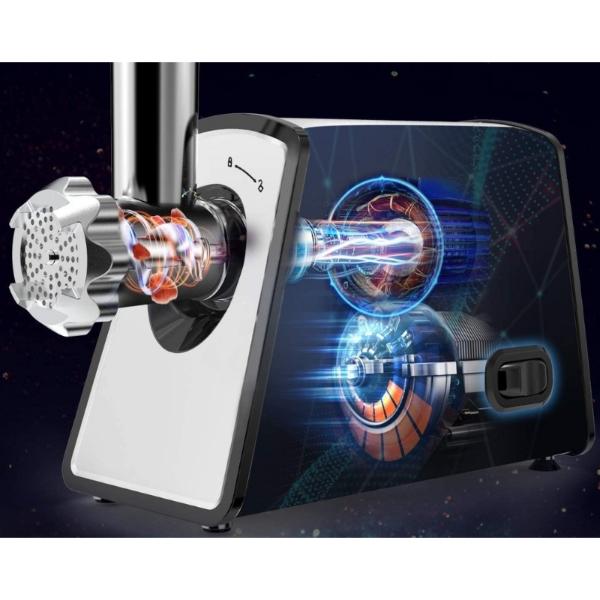 Molino Carne Electrico Con Embutidor Kubbe Longaniza Bco Deus Kitchen