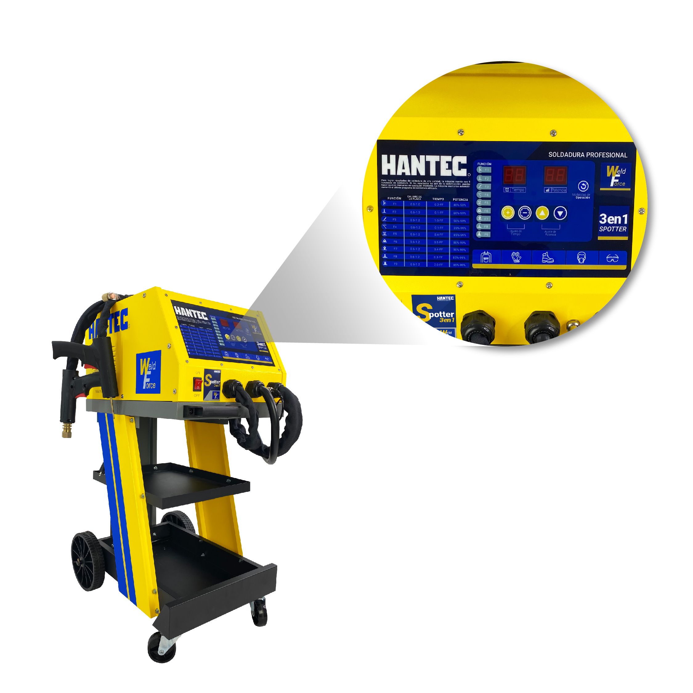 Spotter Hantec Para Hojalateria 3 En 1 Saca Abolladuras motor 220v