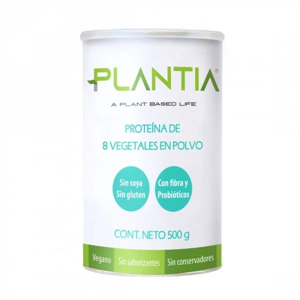 Proteína PLANTIA de 8 Vegetales 500 g | 22 g de proteína | 14 porciones | 100% orgánica y vegana | Libre de GMO, sin soya