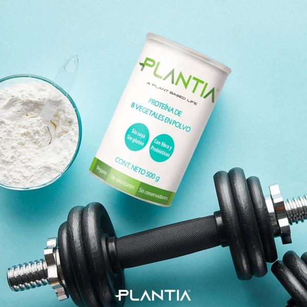 Proteína PLANTIA de 8 Vegetales 500 g | 22 g de proteína | 14 porciones | 100% orgánica y vegana | Libre de GMO, sin soya