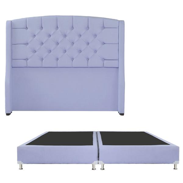 Cabecera King Size Dicasa Sitka con Box Lila