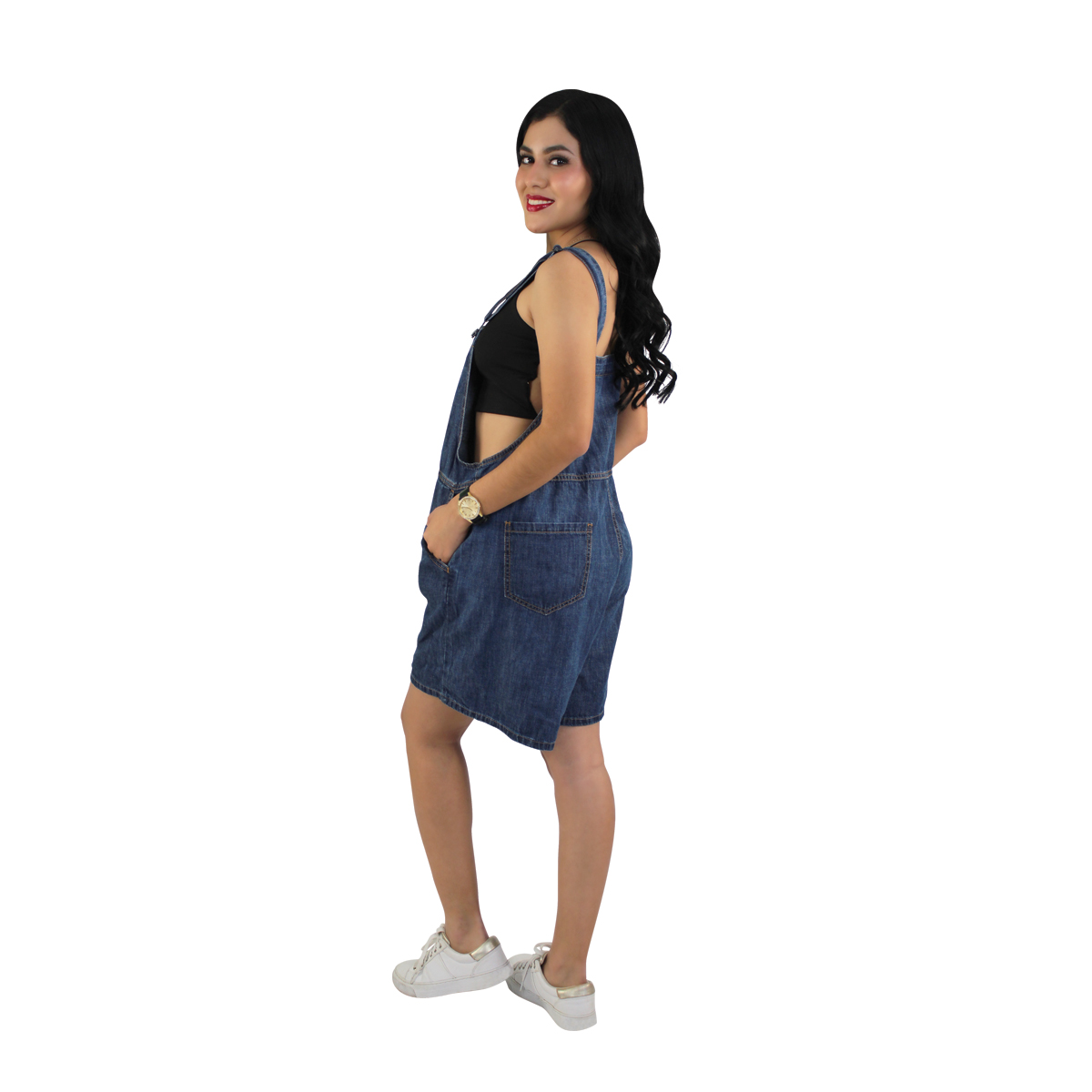 Overol Short Mujer Mezclilla