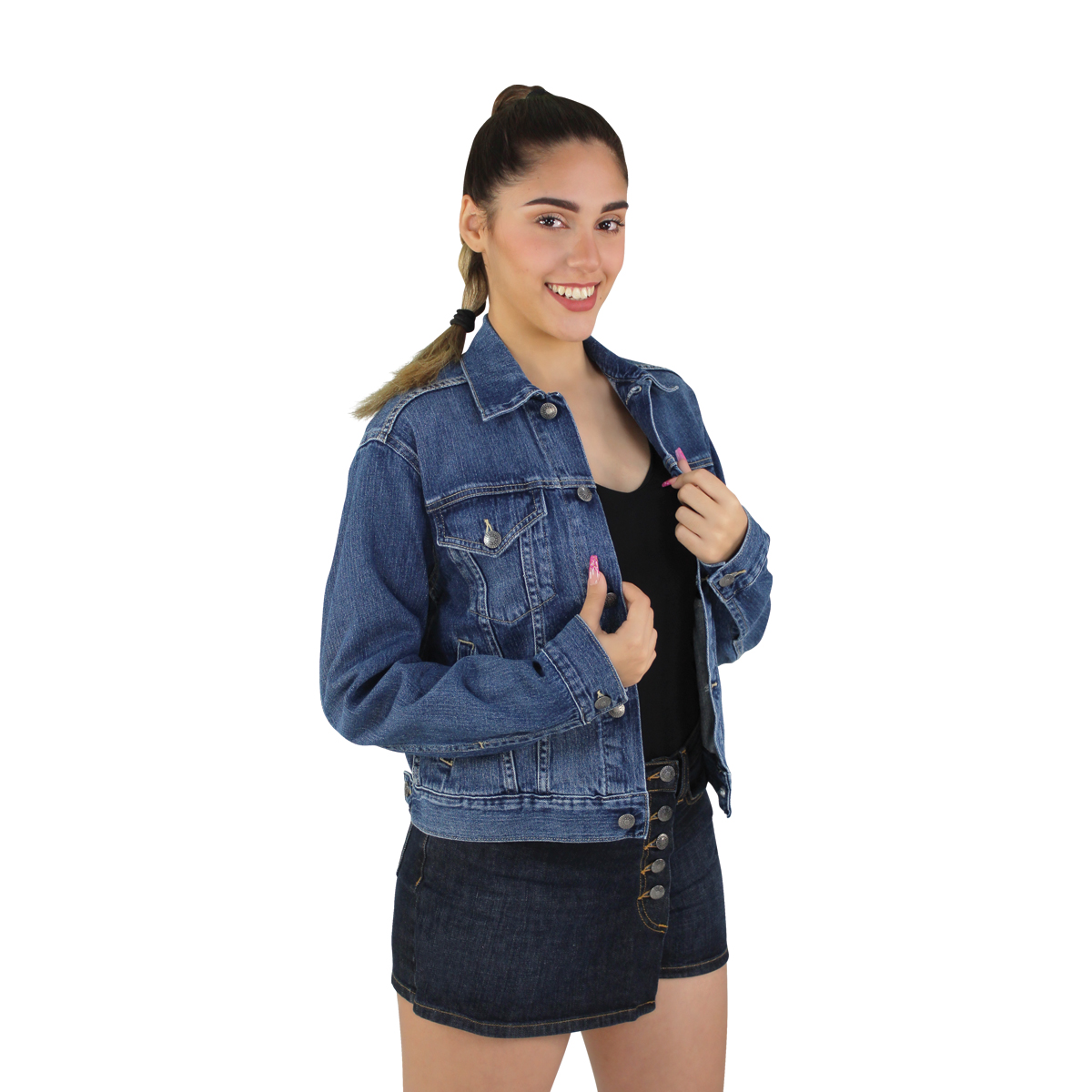 Chamarra Ligera Para Mujer Mezclilla 1439.