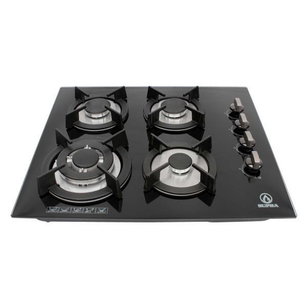 COMBO CAMPANA EXTRACTORA Y PARRILLA DE GAS SUPRA FORLI 4Q-EC-N + NUBE N-60 COLOR NEGRO