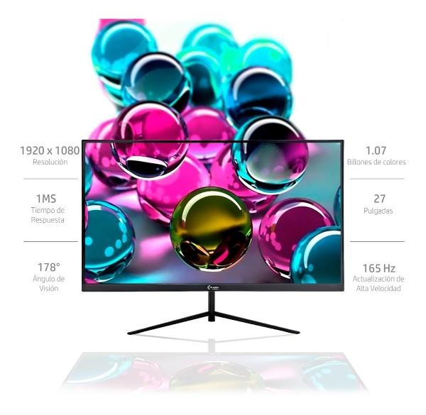 Monitor Gamer 27 pulgadas 165hz Audiotek 1ms FreeSync 1920x1080 Hdmi Displayport 40w
