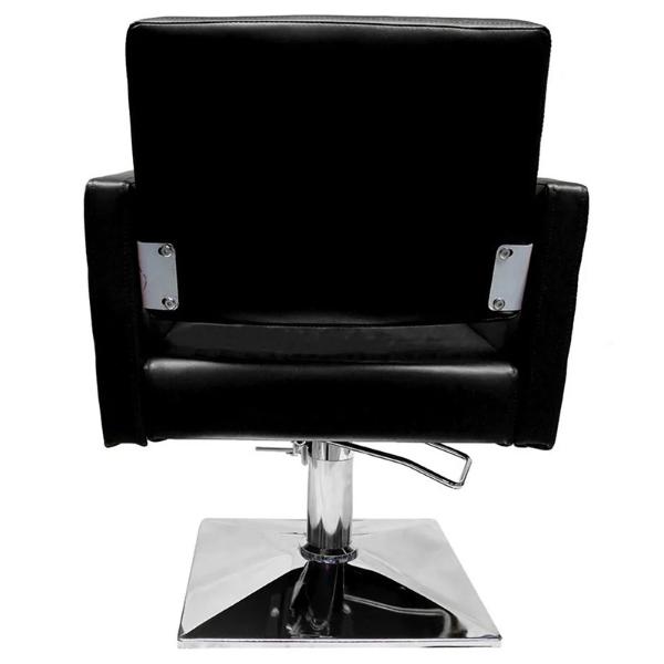 Sillon Barberia Cuadrado Barbero Silla Estetica Hidraulico Giratorio Altura Ajustable Negro Nanofort