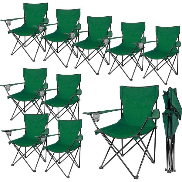 Set 10 Sillas Plegables Playa Jardin Alberca Camping 110 Kg