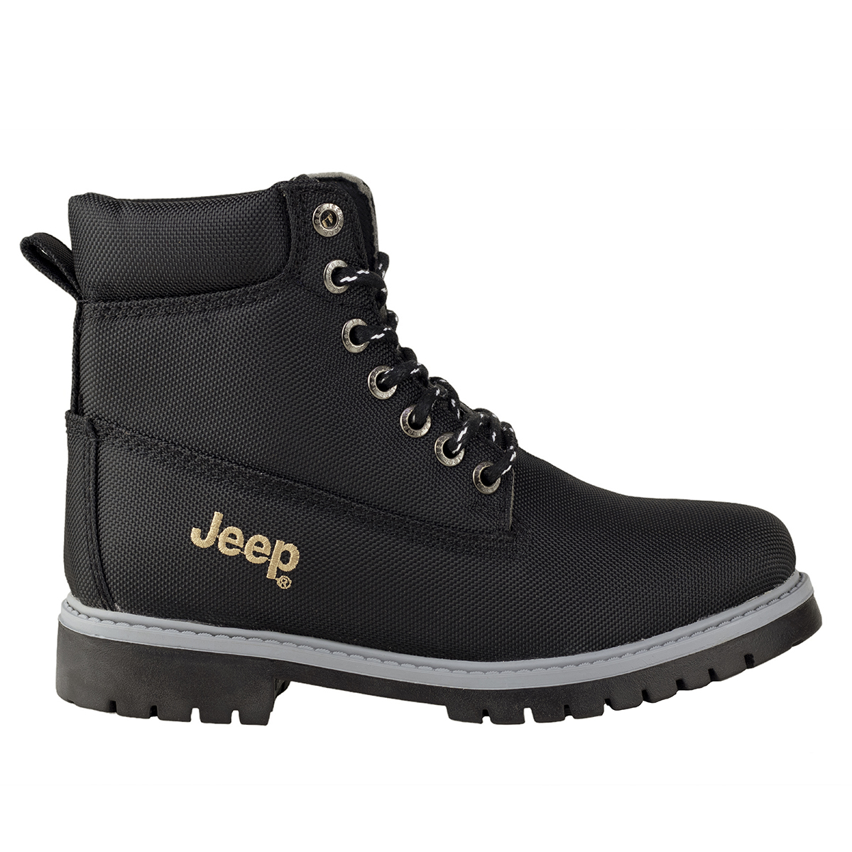Botas Urbanas Jeep Para Hombre De Lona 3801-20 Negro Confort.