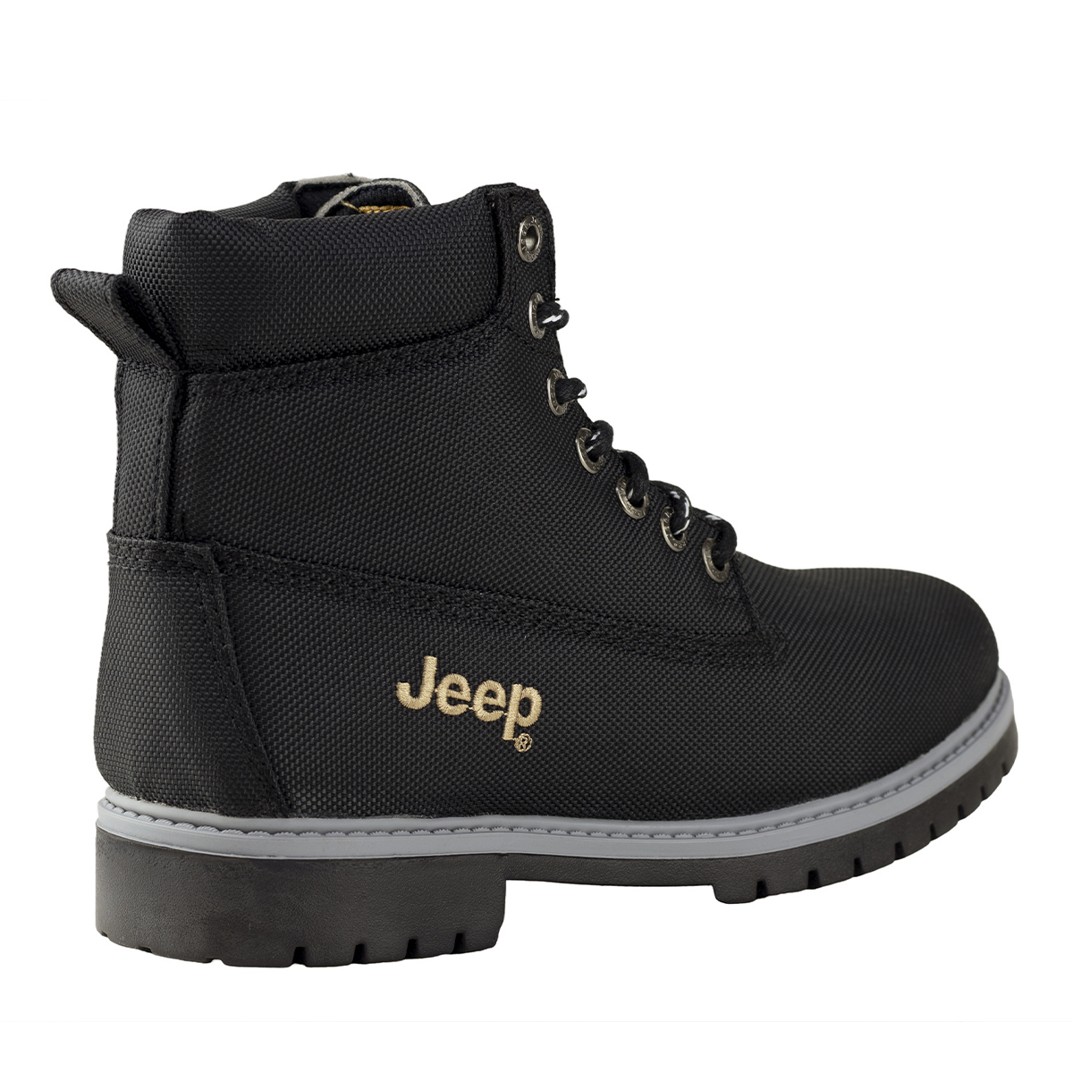 Botas Urbanas Jeep Para Hombre De Lona 3801-20 Negro Confort.