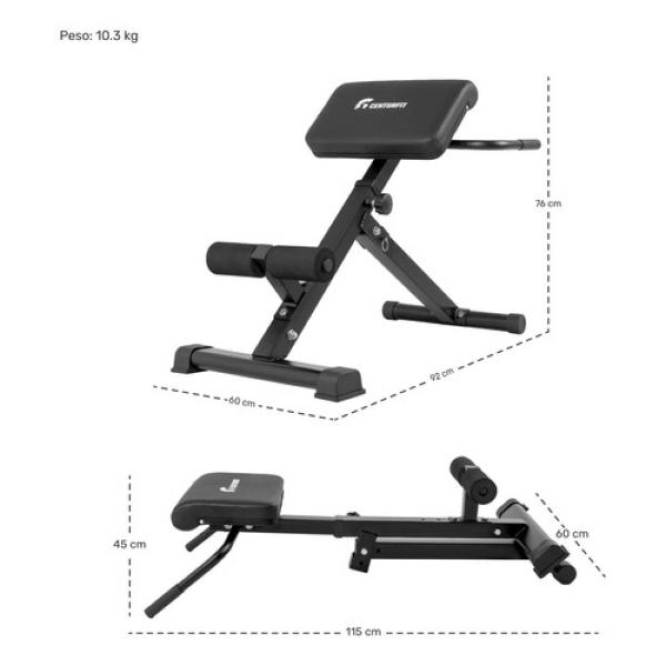 Silla Romana Banco Hiperextension Abs Espalda Gluteo Ajustab