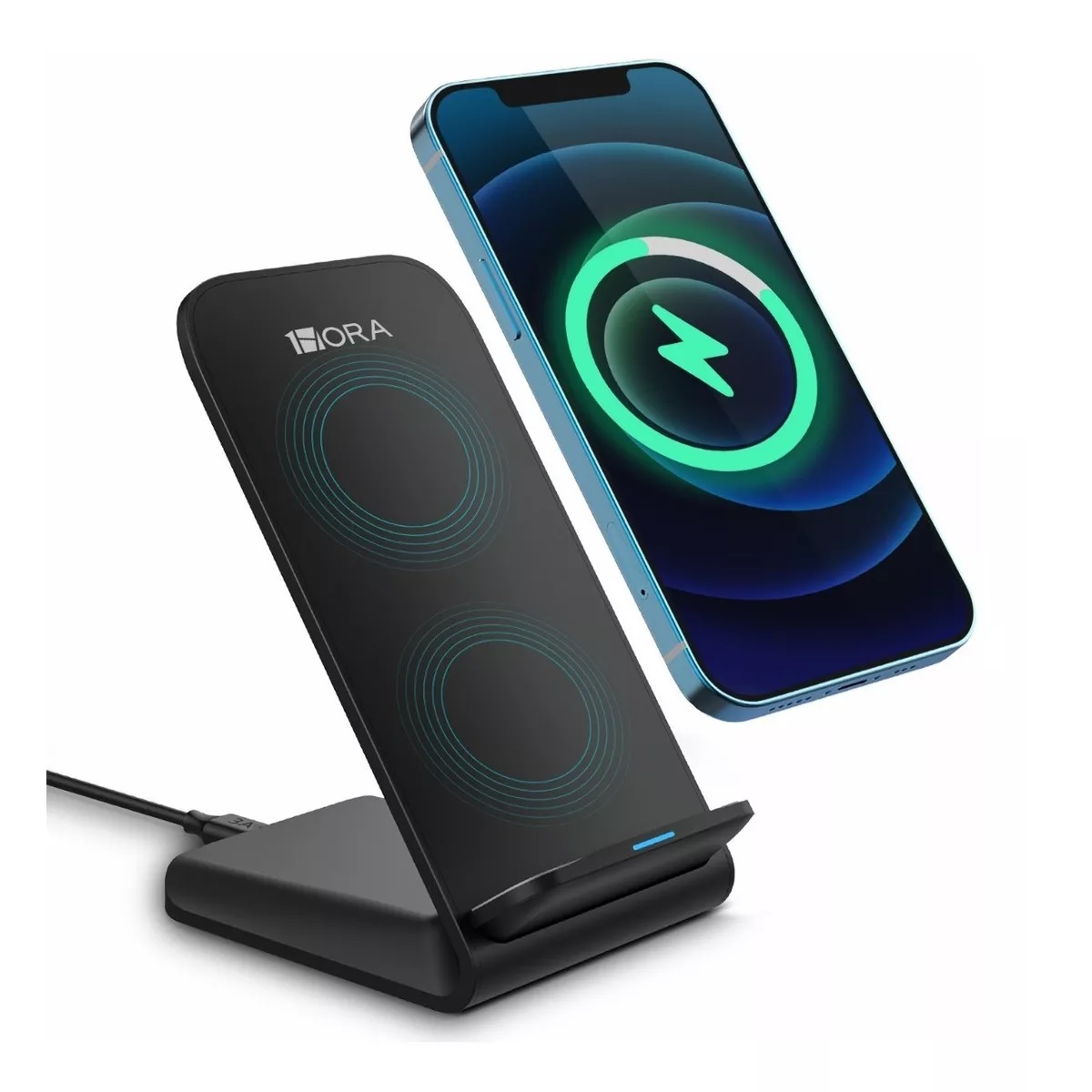 Cargador inalámbrico 15W para iPhone 11/12/13/14/15, y otros