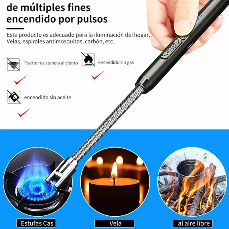 Encendedor Eléctrico Electrónico Recargable Usb 