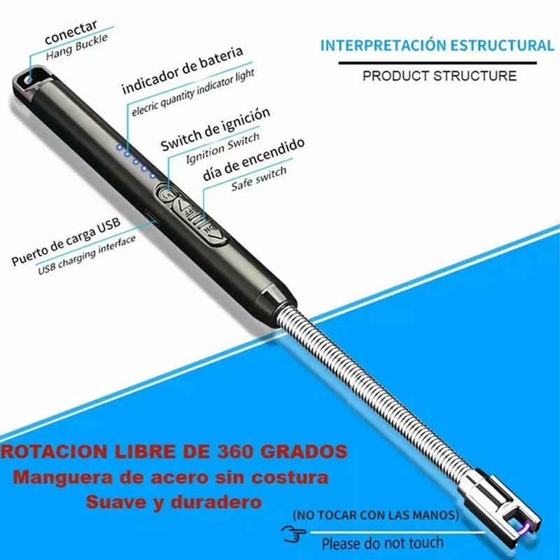 Encendedor Eléctrico Electrónico Recargable Usb 