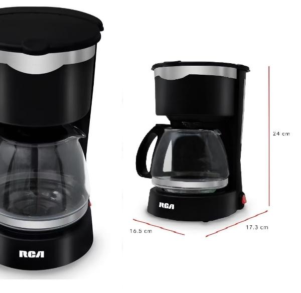 Cafetera Eléctrica RCA Con Jarra De Cristal Rc-caf1 650ML no requiere filtro de papel