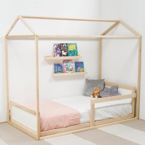 KIT MONTESSORI INDIVIDUAL 1 Casa de Suenos Individual + 1 Cama Montessori Individual + 2 Repisa cuentos