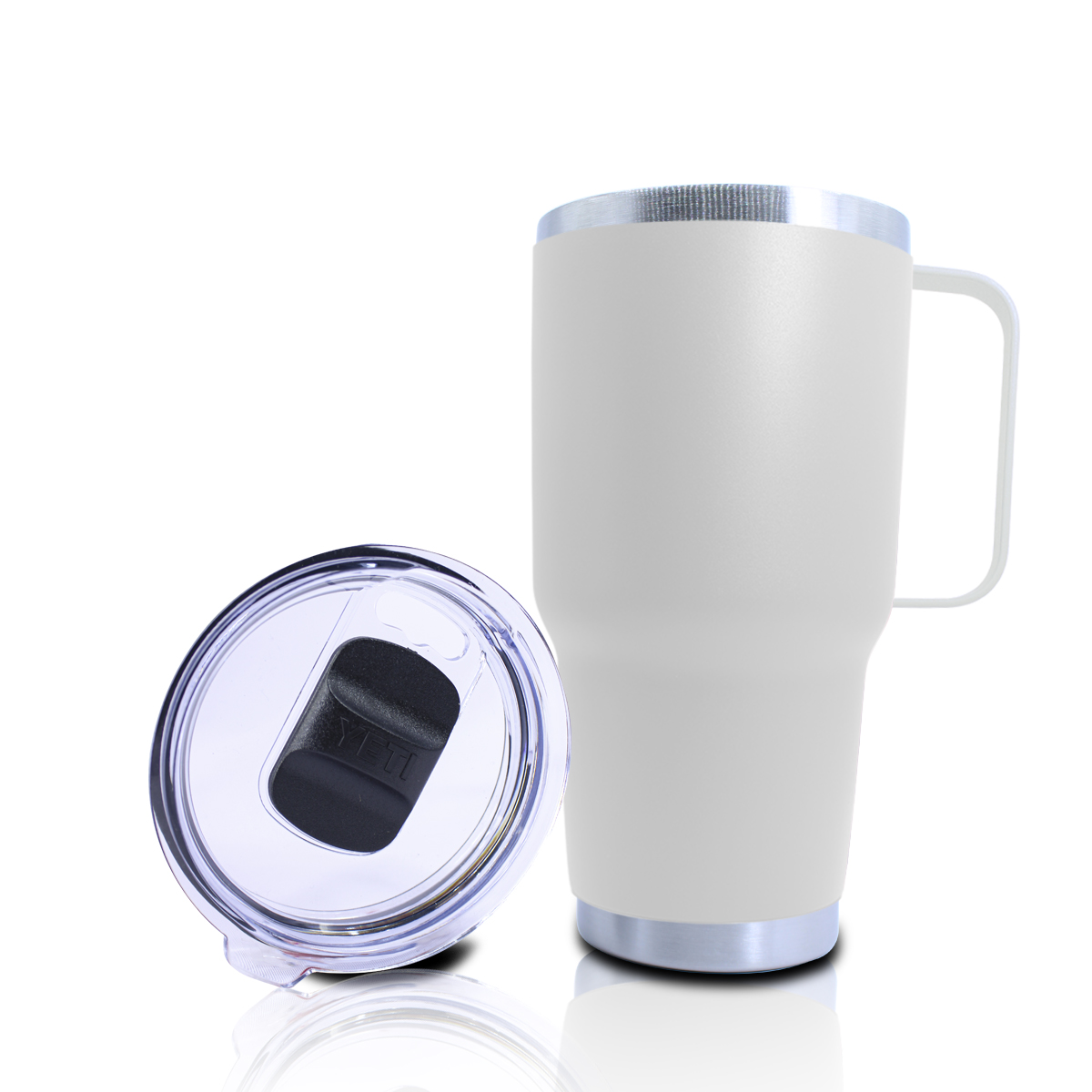 Vaso Yeti Blanco Termo Capacidad De 30oz Con Aza.