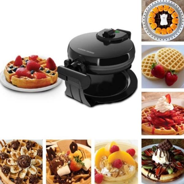 Waflera Giratoria Antiadherente Black Decker 19cm Wafle 1000