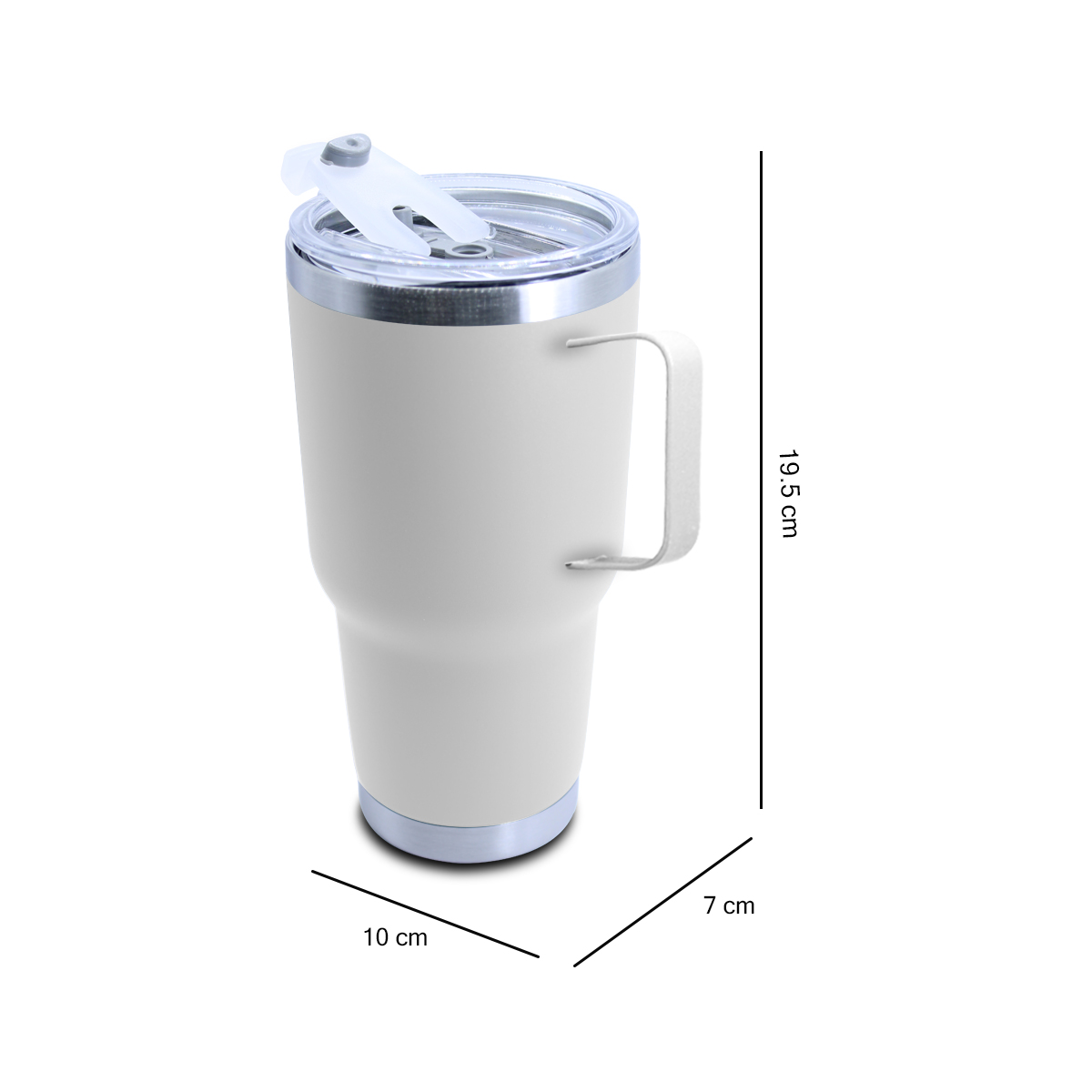 Vaso Yeti Blanco Termo Capacidad De 30oz Con Aza.