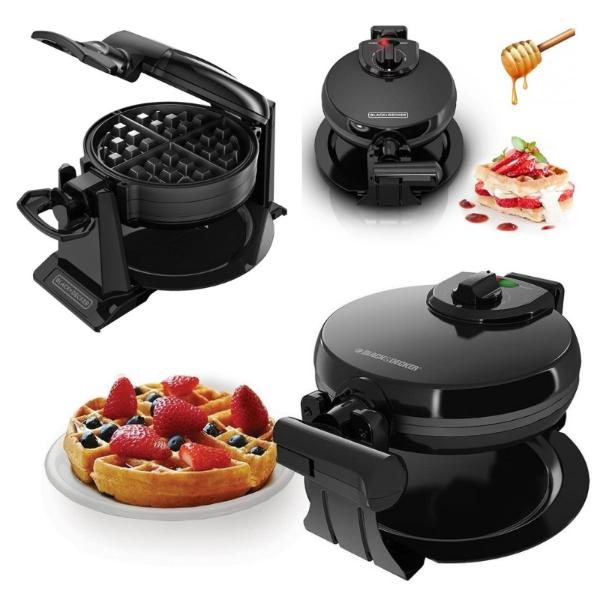 Waflera Giratoria Antiadherente Black Decker 19cm Wafle 1000