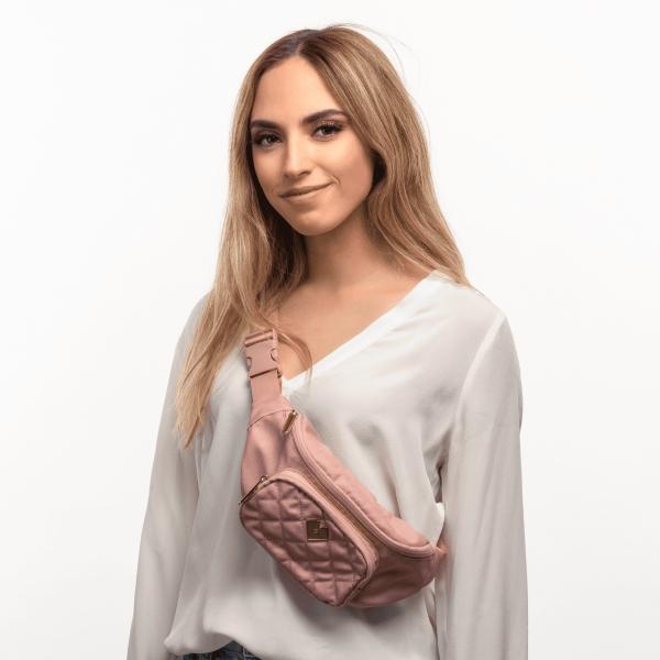 LuckyLy Cangurera para Mujer de Moda y Deportiva, Riñonera Versátil tipo Bolsa Bandolera y Crossbody, Modelo Lexi, Rosa