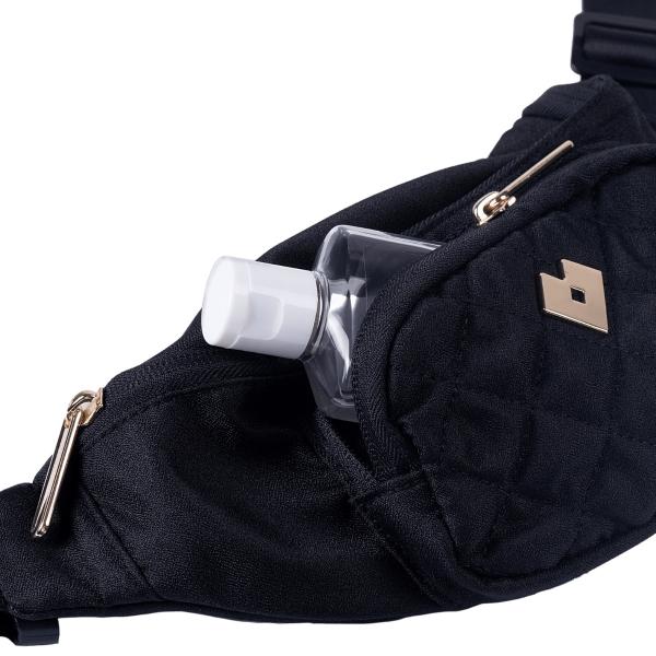 LuckyLy Cangurera para Mujer de Moda y Deportiva, Riñonera Versátil tipo Bolsa Bandolera y Crossbody, Modelo Lexi, Negro