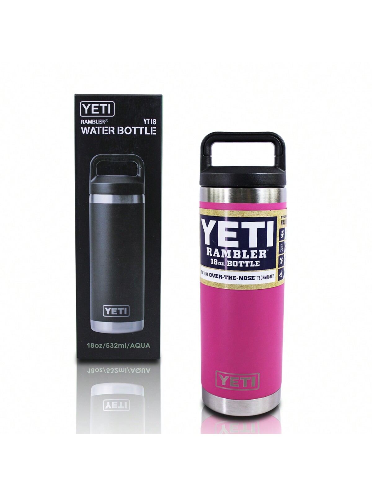 Yeti Botella Termica De Acero Inoxidable 18onz Con Tapa Chug Cap Color Fucsia 