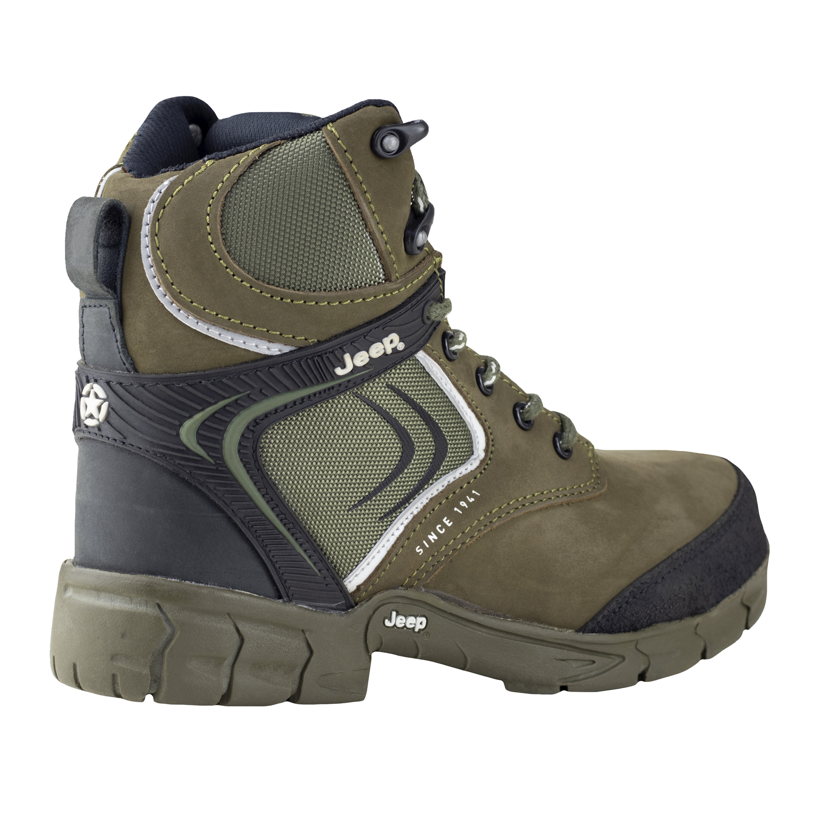 Bota Industrial Jeep Hombre Casquillo Poliamida 5107 Verde.