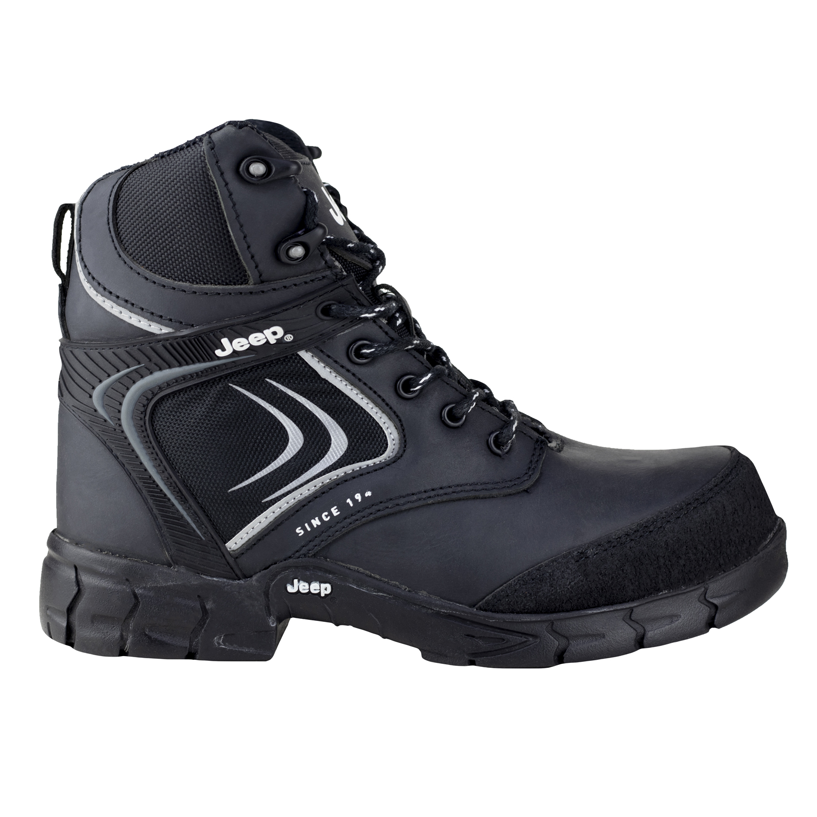 Bota Industrial Hombre Jeep Casquillo 5107 Negro Poliamida.