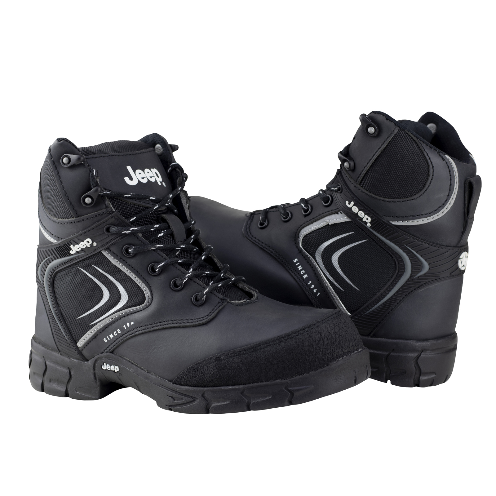 Bota Industrial Hombre Jeep Casquillo 5107 Negro Poliamida.