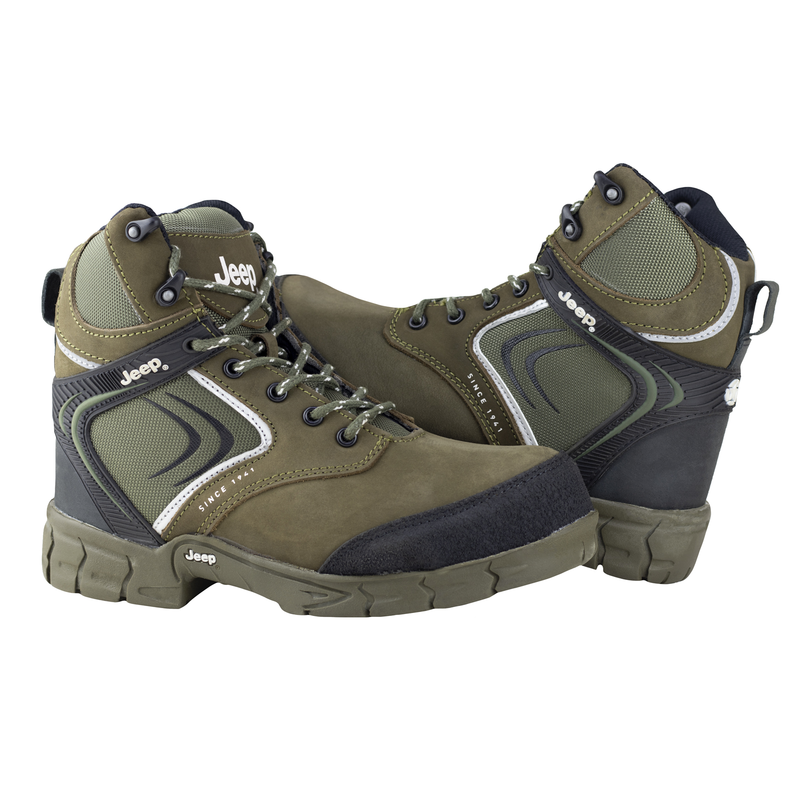 Bota Industrial Jeep Hombre Casquillo Poliamida 5107 Verde.