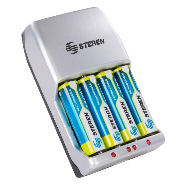 CARG.DE BATERIAS AA Y AAA C/PILAS GRATIS - CRG-100 - STEREN