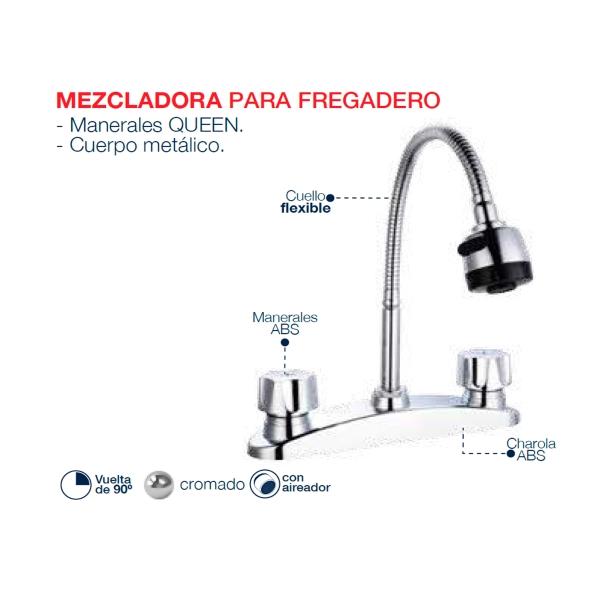 Llave Mezcladora Fregadero Tarja Cocina 2 Funciones Idrop