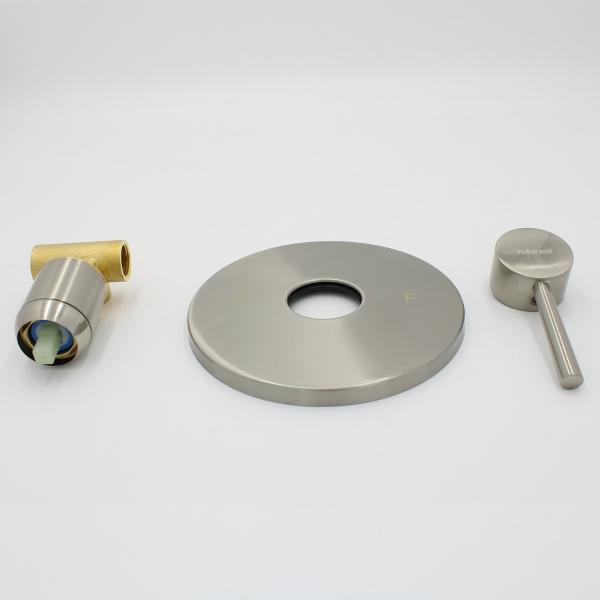 Monomando Para Regadera Redondo Acero Inoxidable Satinado