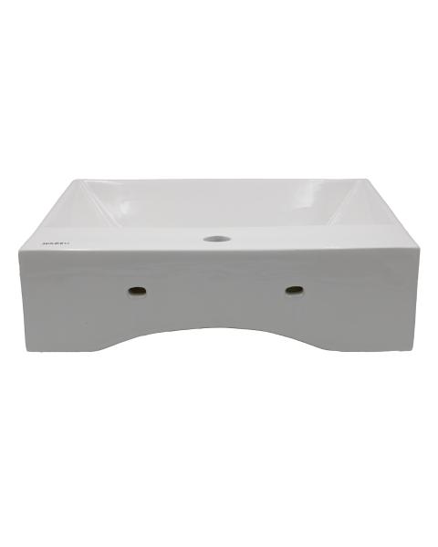 Lavabo Ovalin Para Baño De  Ceramica Blanco Con Monomando Y Contra De Lujo