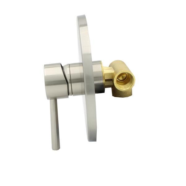 Monomando Para Regadera Redondo Acero Inoxidable Satinado