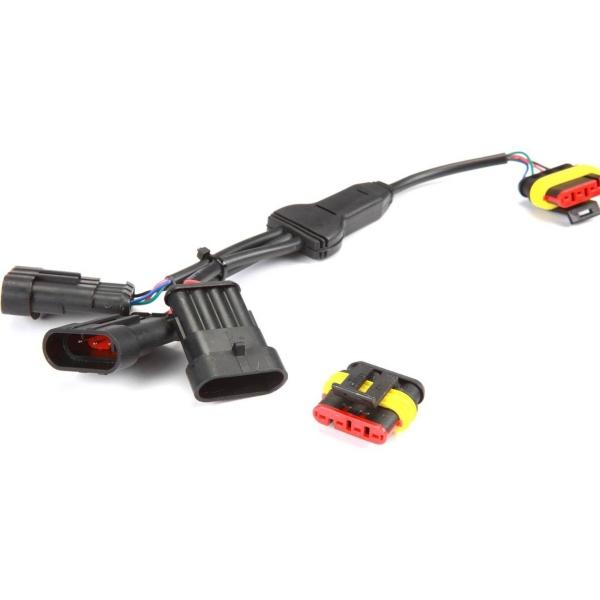 Par de Cables Divisores Marinos Wet Sounds RGB-4P-1M/3F RGB de 4 Pines 1 Macho/3 Hembra 