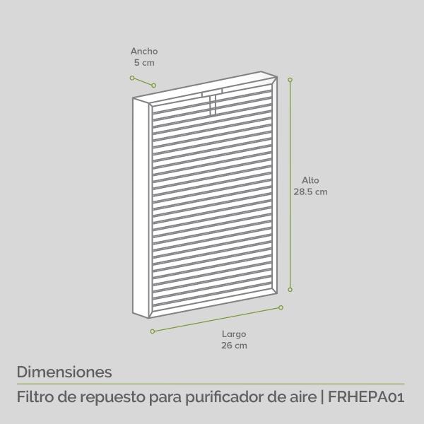 AVERA Filtro de repuesto para Purificador de Aire 30 M2 FRHEPA01
